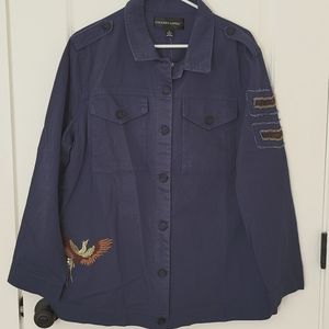 NEW Colleen Lopez Haute Hustle Military Jacket Size XL